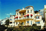 Brixham, Bay Fort Mansions in Torquay, Devon, South West England