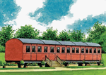 Railway Carriage One in Brockford, Suffolk, East England